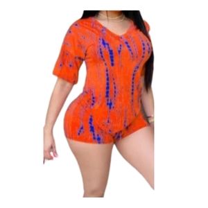 2 Pieces Tie Dye Short Set ( Top & Shorts)